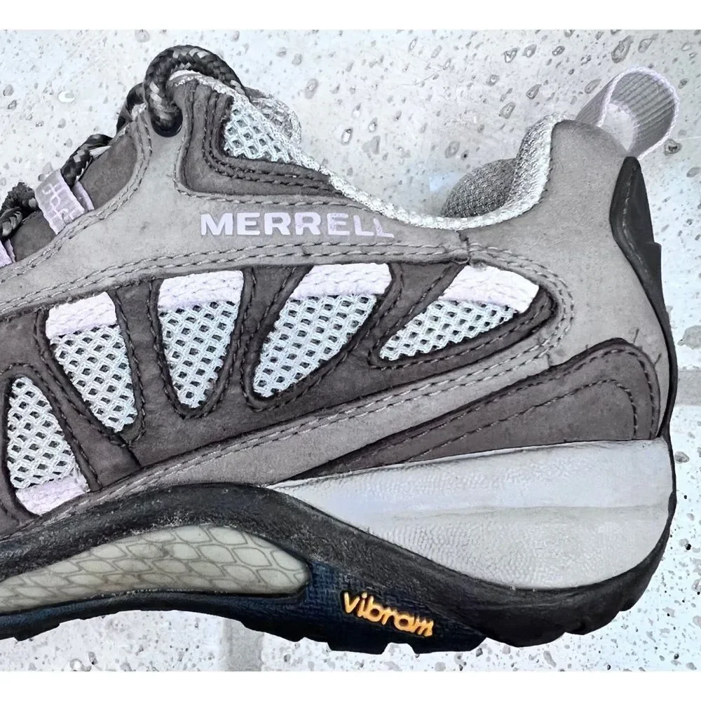 Merrell Womens Siren Ventilator Elephant Pink Vibram Hiking Trail Shoes Size 6.5
